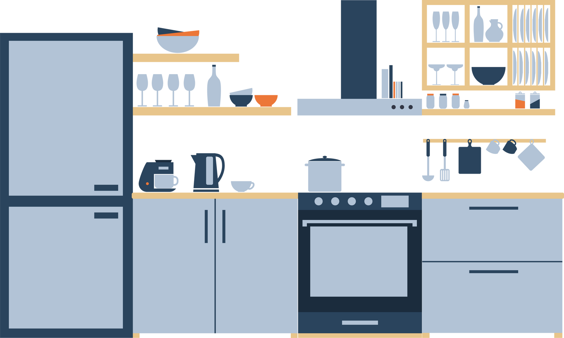 Modern Kitchen Illustration
